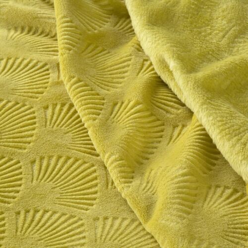 Decke Wohndecke Tagesdecke Bettüberwurf Dunkelblau Gelb Muschelmuster