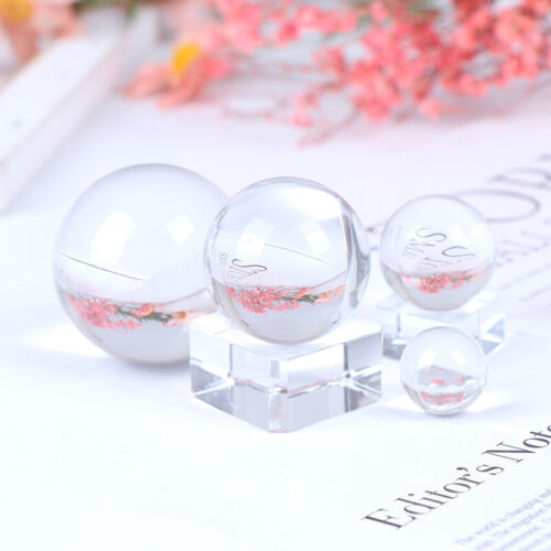 1Pc Clear Crystal Ball Quartz Healing Sphere Photography Props Home Decor SL 