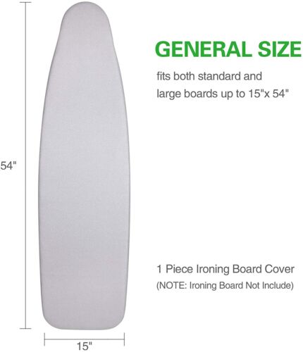 Ironing Board Cover 19 x 58 Scorch and Stain Resistant Thick Padding 4 Fasteners