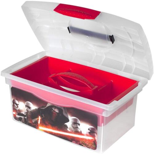 Red Star Wars Storage Box with Lift Out Compartment White 