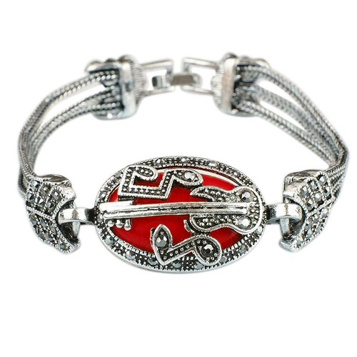 Eg /_ Damen Boho Hohl Musiknote Gitarre Armband Armreif Schmuck Ni