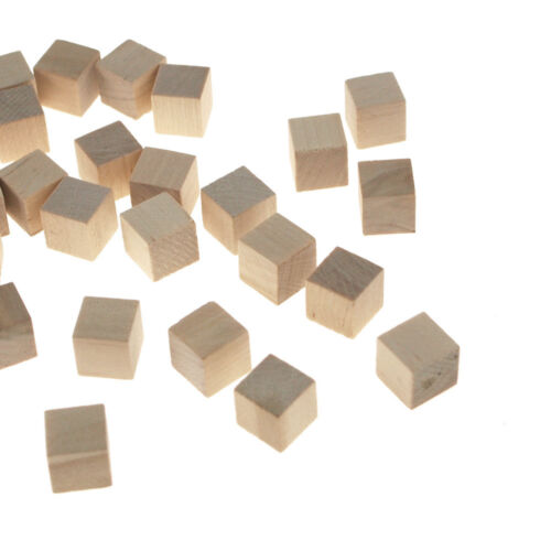 5//8-Inch Natural Wooden Cube Blocks 36-Piece