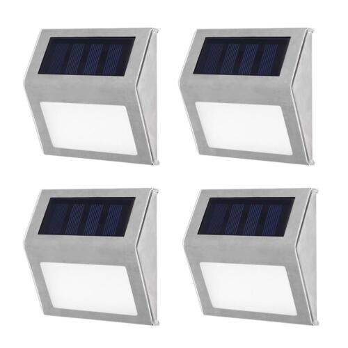 LED Solar Stair Step Lights Outdoor Garden Courtyard Pathway Wall Street Lamps 