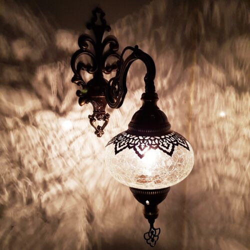 Handgefertigt Elektrisch Turkish Moroccan Glas Mosaik Einzel Wandleuchte Lampe