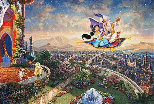 Aladdin AA B//W Cross Stitch Chart BUY 1 GET 1 HALF PRICE