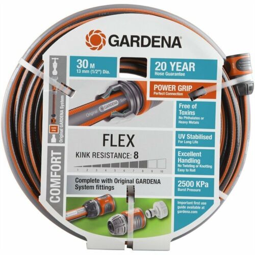 GARDENA 13mm x 30m Flex Fitted Garden Hose 