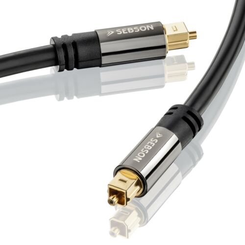 Optisches Audiokabel SPDIF SEBSON Toslink Kabel 5m für HiFi /& Heimkino Anlagen