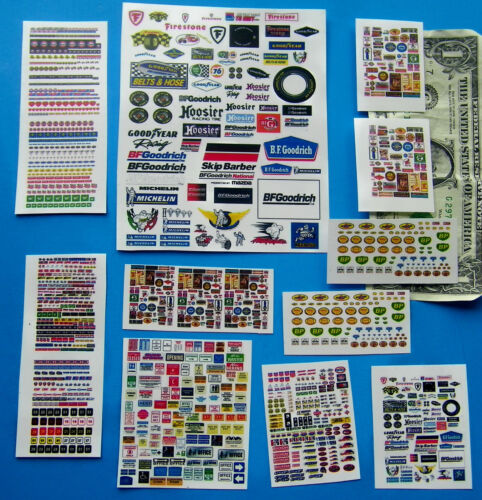 HO 1:64 SLOT CAR DIECAST CLEAR Waterslide DECALS,BUILDING SIGNS,HOOKER PENNZOIL