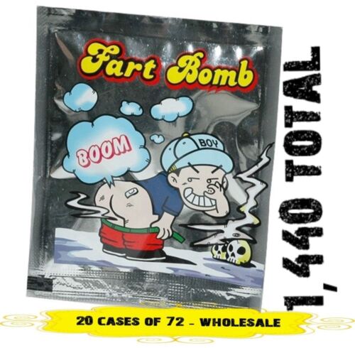 wholesale lot Stink Bags Prank Gag 20 display cases of 72 1440 Fart Bombs