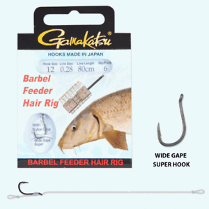 Gamakatsu Barben Feeder Hair Rig Haken 100cm