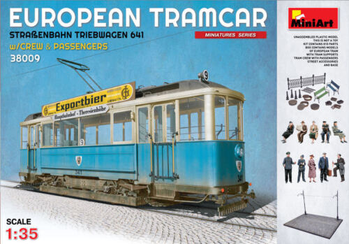 European Tramcar Strass Triebwagen 641 Crew /& Passengers Plastic Kit 1:35 Model