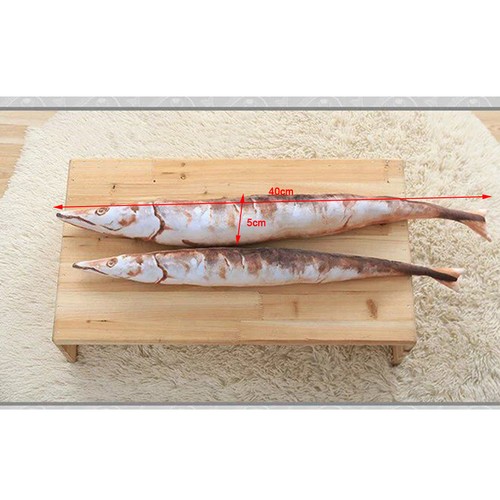 Fish Unique Bolster Throw Pillow Sofa Cushion Home Decor 22x2inch Saury