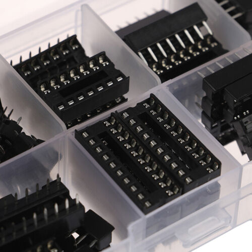 66X/Box DIP IC Sockets Solder Type Socket Kit 6/8/14/16/18/20/24/28 Pin CJ G4 