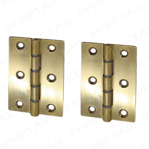 Heavy Duty Pair Of SOLID BRASS Door Butt Hinges 1/"//1.5/"//2/"//2.5/"//3/"//4/" Strong DSW