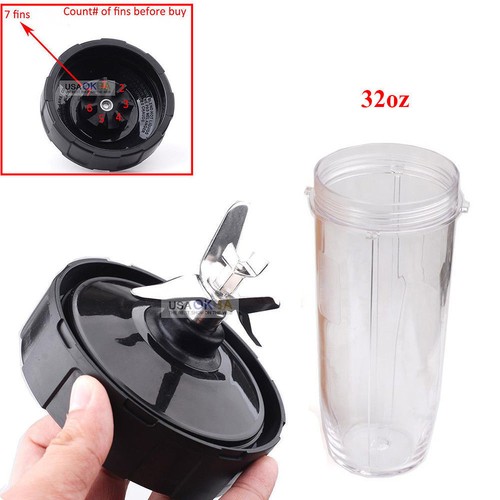 Blade Assembly /& 18//24//32oz Cup Lids For 900W 1000W Nutri Ninja Blender Auto-iQ