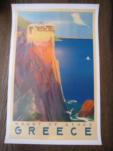 Mount of Athos Greece 11/" x 17/" Collector/'s Travel Poster Print B2G1F