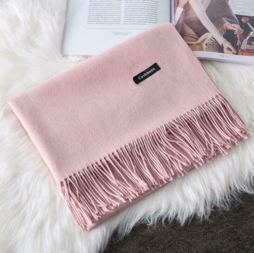 Women Lady Winter Plaid Knit Pashmina Scarf Warm Scarf Cashmere Long Wrap Shawl