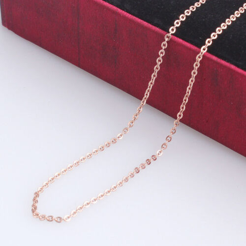 20pcs Lots womens stainless steel rose gold rolo chain necklaces 1.5/2/2.5/3.2mm 