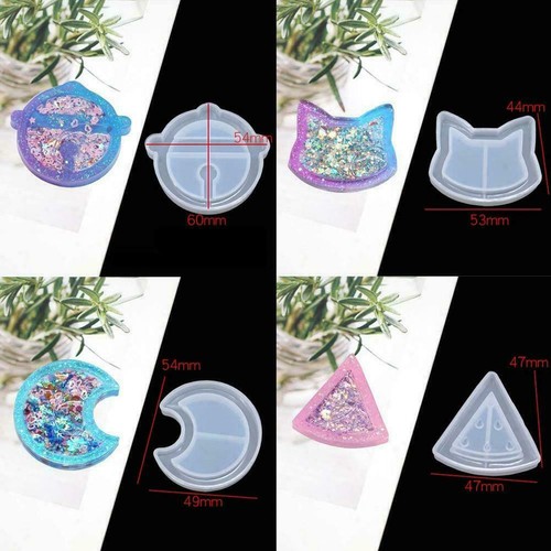Key Chain Charms Mold Kawaii Strawberry Shaker Silicone Resin Shaker Epoxy-HOT