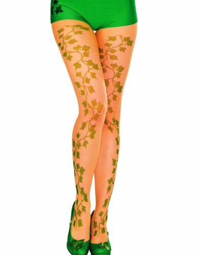 Poison Ivy Tights Costume Stockings Hose Adult Womens Fast Ship 