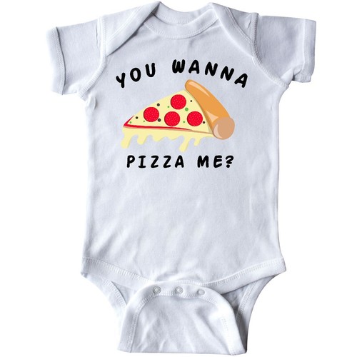 Inktastic You Wanna Pizza Me Infant Creeper Food Humor Pun Red Funny Jokes