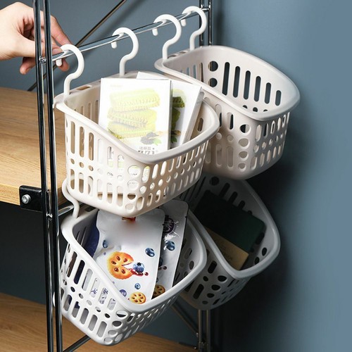 Plastic Hanging Bath Shower Caddy Basket With Hook Container Holder Supply