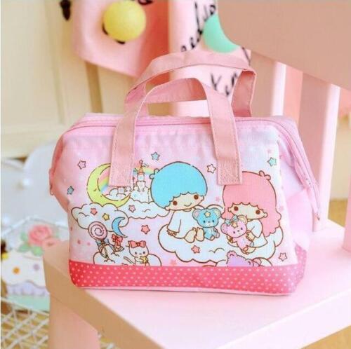 Cute Little Twin Stars Lunch Box Bag Storage Bag Handbag Insulation Picnic Bag