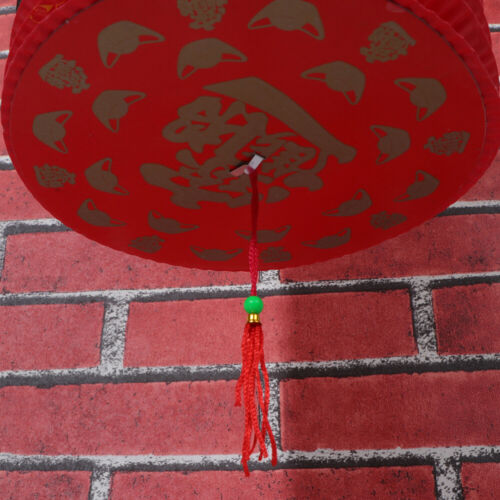 6pcs Paper Lanterns Portable Red Chinese Lanterns Hanging Decor for Festival 