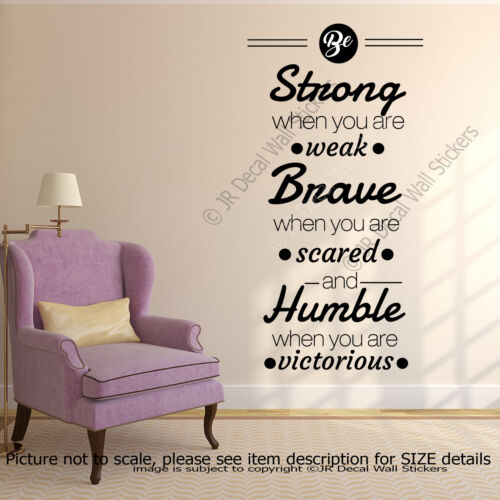 Be Strong inspiring Quote Wall Stickers Removable Vinyl Motivational Quote Decal