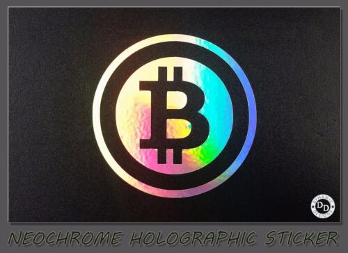 Bitcoin NEOCHROME vinyl sticker sign Crypto Currency blockchain BTC HODL decal