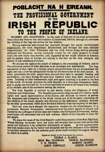 IRISH REPUBLIC 1916 PROCLAMATION OF INDEPENDENCE REPLICA METAL SIGN EIRE IRELAND