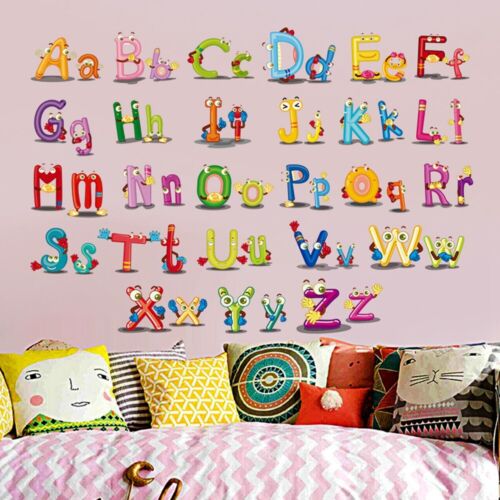 26 Letters Alphabet Animals Wall Sticker Kids Rooms Home Decor Mural Wall Decor.