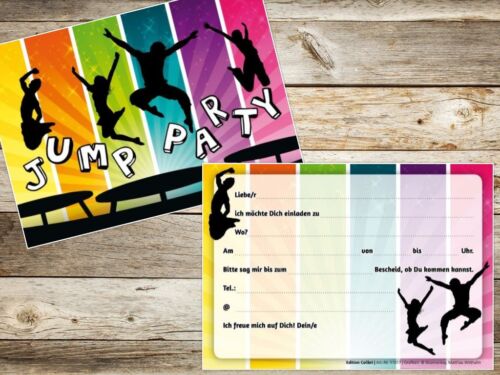 Feste Besondere Anlasse Coole Jump Party Einladungskarten Zum Kindergeburtstag Zum Trampolin Springen Kabtel Mk