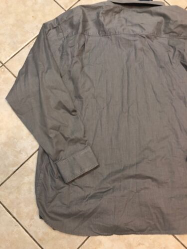 Tommy Bahama Capeside Herringbone Pebble Grey 100% Cotton Shirt 2XLT NWT L/S 