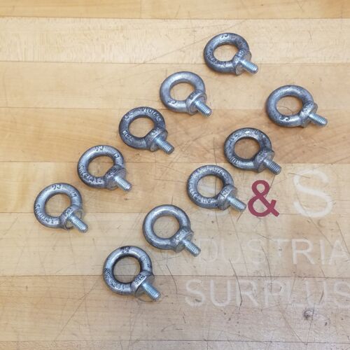 20mm ID Lot Of 10 M51940.080.0001 Stainless Steel Eyebolt w// Shoulder M8 x 1.25