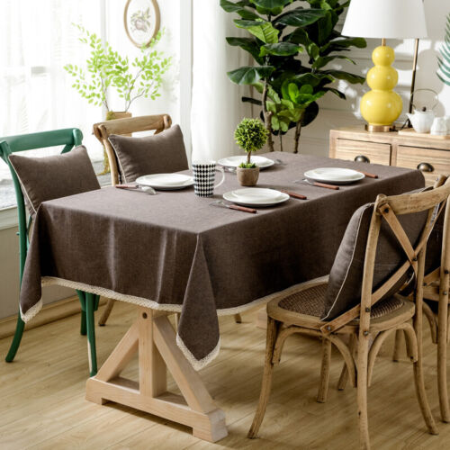Dining Table Linen Tablecloth Rectangular Kitchen Wedding Banquet Table Decor