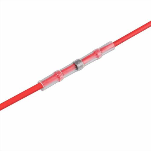 50x Lötverbinder 0,5-1,5mm Schrumpfverbinder Kabelverbinder Stoßverbinder Rot