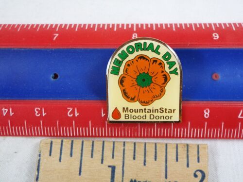 Details about  / MEMORIAL DAY MOUNTAIN STAR BLOOD DONOR PIN
