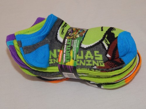 NEW Teenage Mutant Ninja Turtles movie Socks No Show 10 Pairs TMNT Kids Size S M