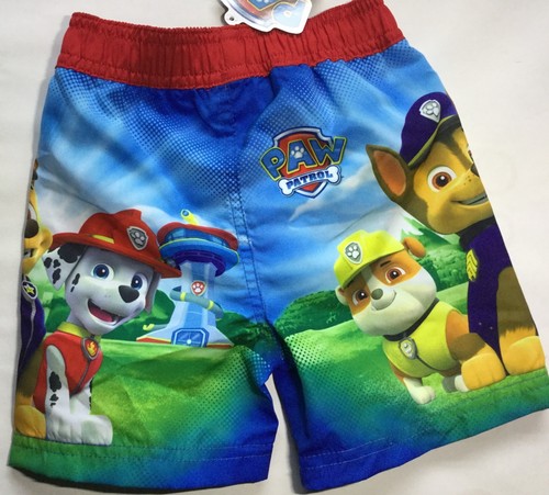 Light Blue or Navy Baby Boys Swim Shorts with Paw Patrol detail