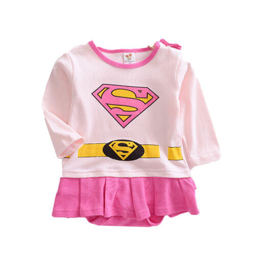 Newborn Infant Baby Boy Girl Super Hero Romper Outfit Playsuit Cloak Fancy Dress