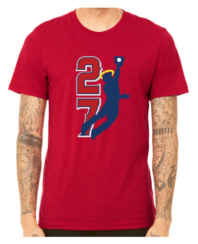 TRIBLEND Mike Trout Anaheim Los Angeles Angels Robbing Home Run T-Shirt