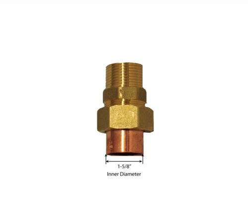 1-1/2'' Lead Free Copper Brass Sweat Male Union CxM Libra Supply 1-1/2 inch 