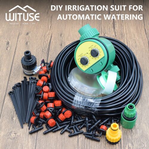 DIY Plant Self Watering Dripper Garden Hose Micro Drip Irrigation System Kit C7