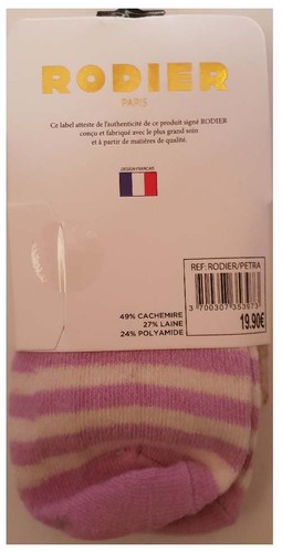 RODIER lot 6 paires de chaussettes femme cachemire-laine ultra-doux