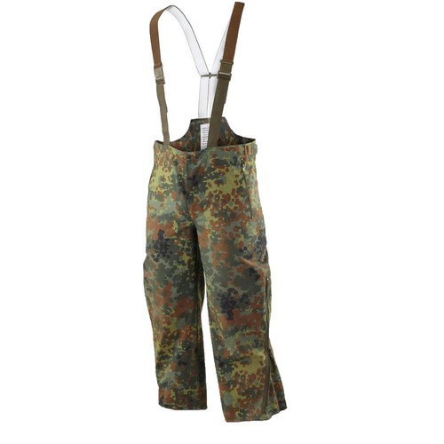 New BW German Army Combat Waterproof Flecktarn GoreTex Bib And Brace Trousers