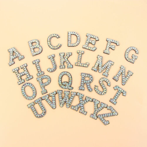 Color Alphabet Letter Patch Embroidered Sew Iron on Badge Patches Applique DIY 