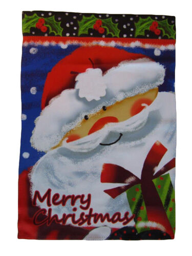 12x18 12"x18" Merry Christmas Holiday Santa Claus Vertical Sleeve Flag Garden 