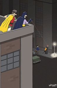 Batman Y Robin humorístico Feliz Cumpleaños Tarjeta