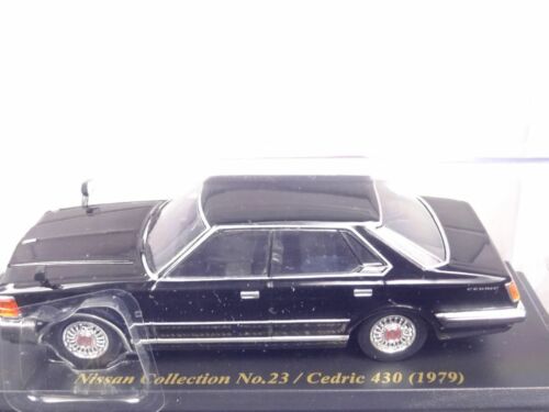 Mini Car Nissan Cedric 430 1979 Black 1//43 Scale Box Display Diecast